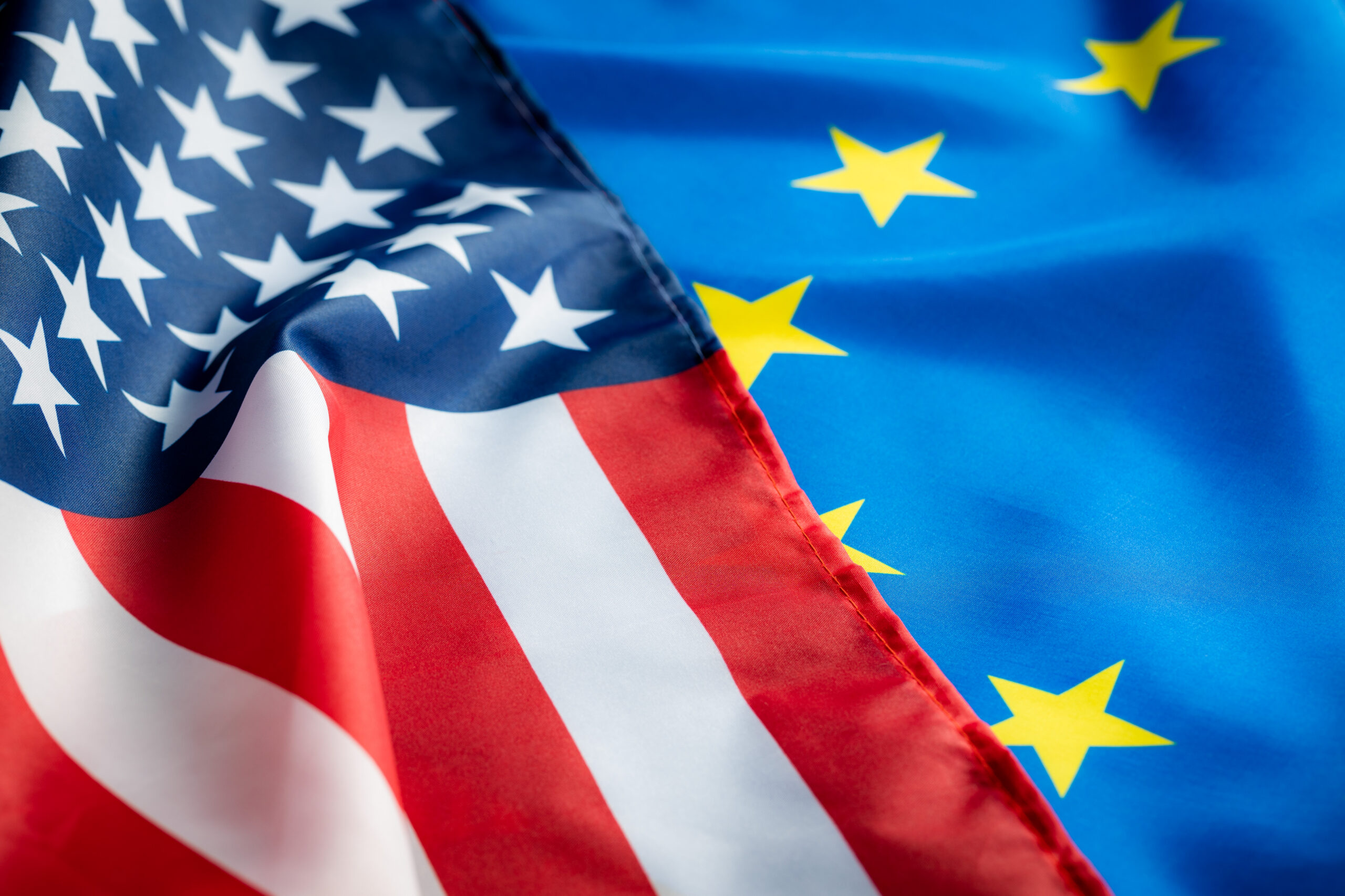 American and EU Flag